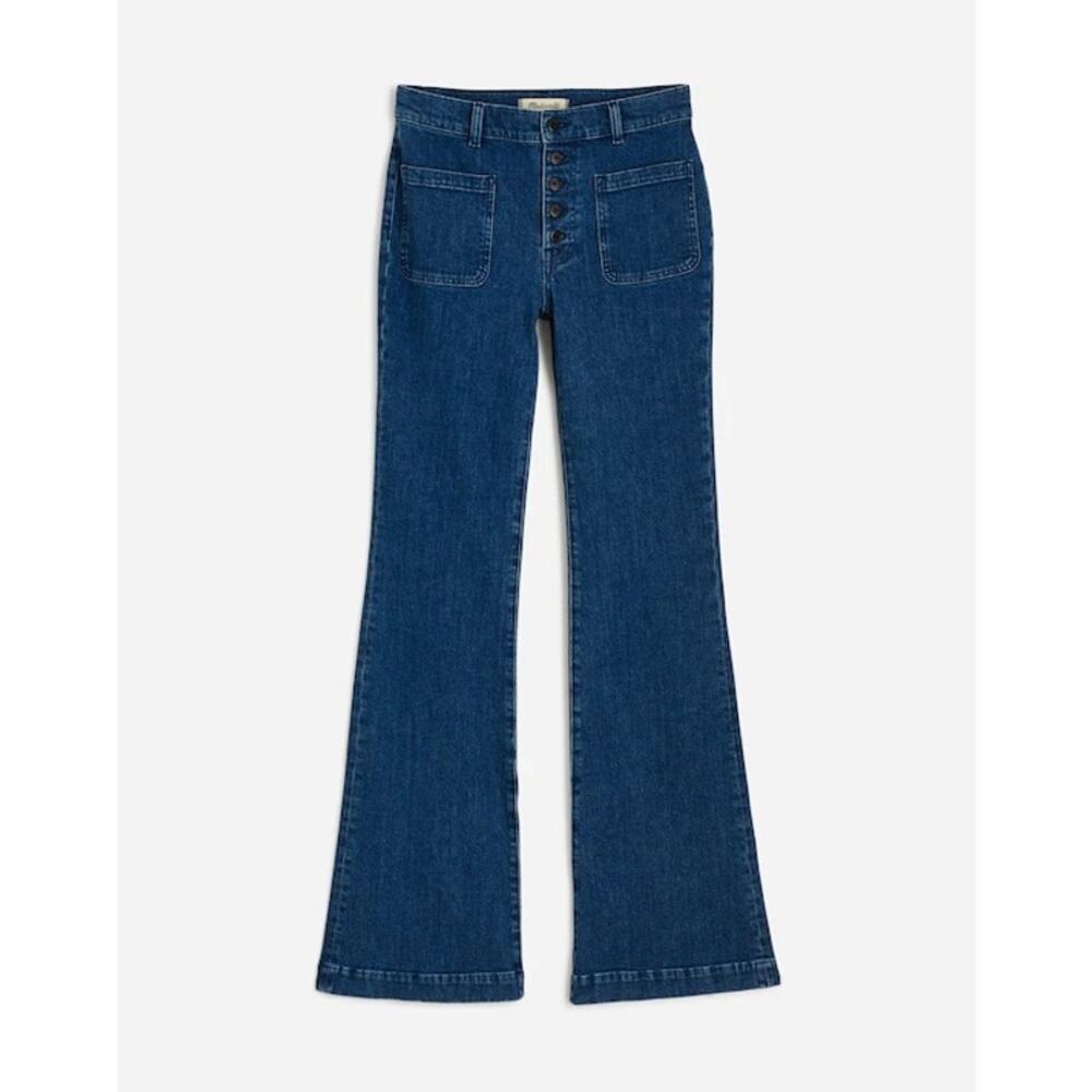 Madewell Women's Petite Flea Market Flare Jeans Enola Wash Comfort Stretch - 29P